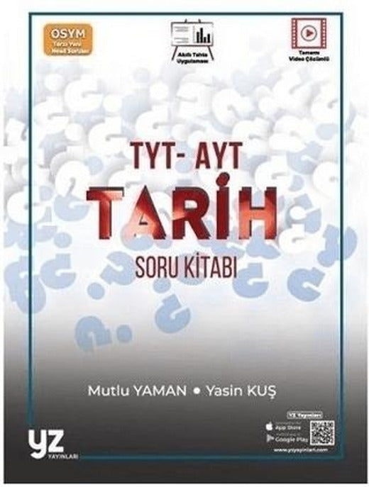 YZ YKS TYT AYT Tarih Soru Kitabı | YZ Yayınları (Ciltsiz)