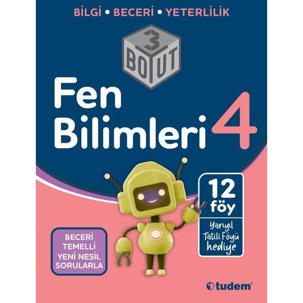 4.Sınıf Fen Bilimleri 3 Boyut | Tudem Yayınları - Ders Kitapları (İnce Kapak)