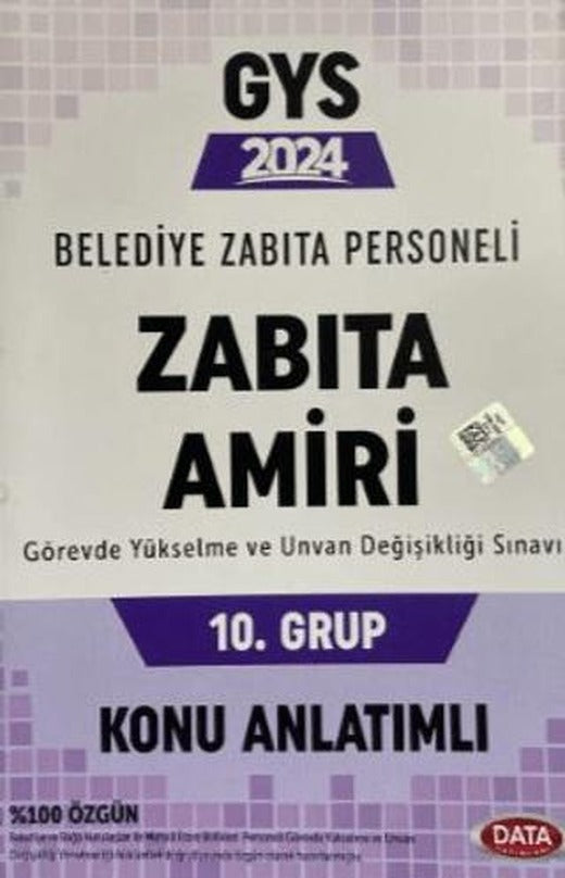 2024 Belediye Zabıta Personeli Zabıta Amiri 10. Grup Konu Anlatımlı | Data Yayınları (Ciltsiz)