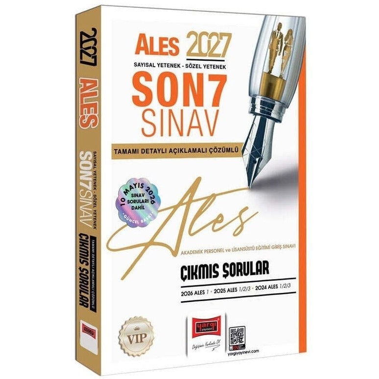 2027 ALES Sayısal-Sözel Yetenek Son 7 Sınav Tamamı Çözümlü Çıkmış Sorular | Yargı Yayınevi (Ciltsiz)
