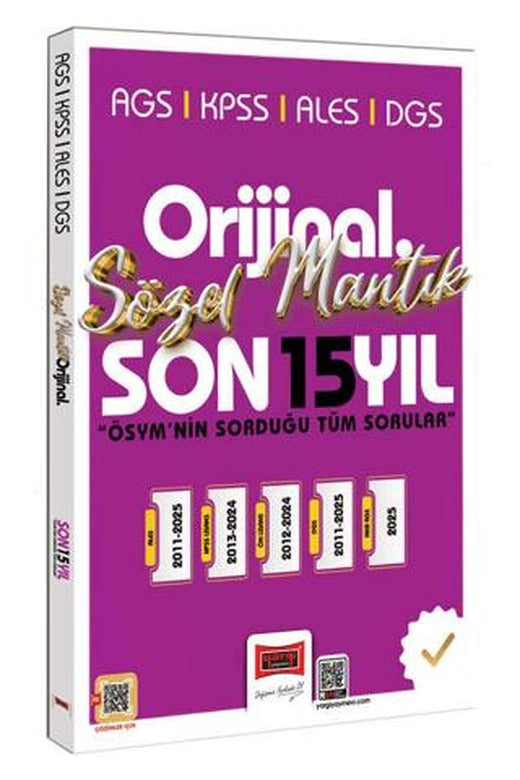 2026 KPSS AGS ALES DGS Orijinal Sözel Mantık Son 15 Yıl Çıkmış Sorular