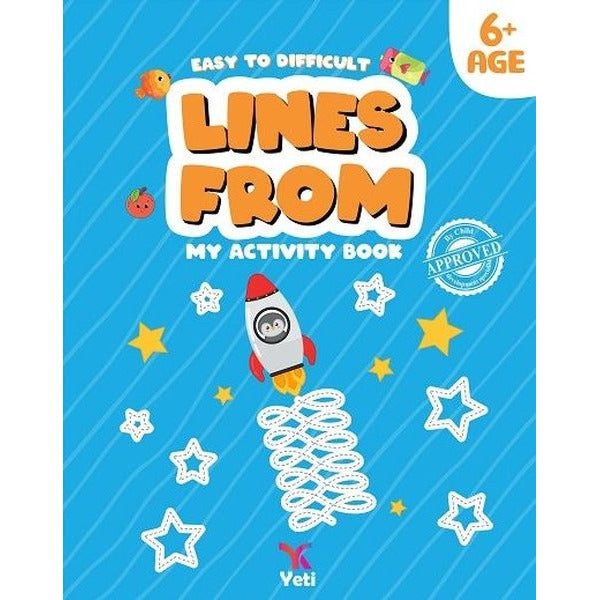 Easy to Difficult Lines From - My Activity Book 6+ Age | Yeti Kitap