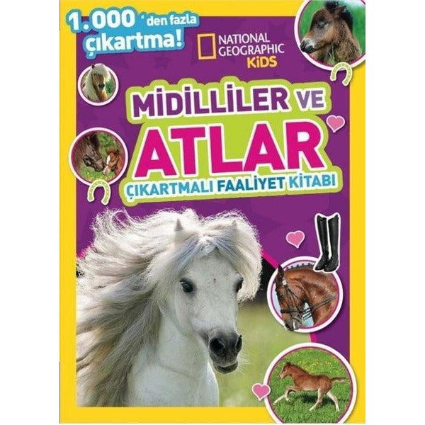 National Geographic Kids - Midilliler ve Atlar Çıkartmalı Faaliyet Kitabı | Beta Kids (İnce Kapak)