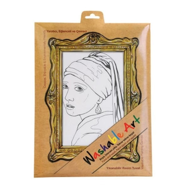 Funny Mat Washable Art - Johannes Vermeer Girl with a Pearl Earring | Akademi Çocuk
