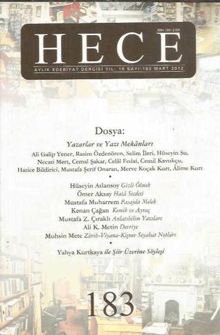 Hece Aylık Edebiyat Dergisi Sayı: 183 | Hece Dergisi (Ciltsiz)  - Resim 1