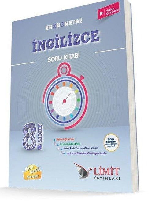 8.Sınıf Kronometre İngilizce Soru Kitabı | Limit Yayınları (İnce Kapak)