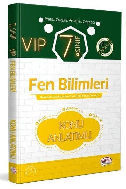 7.Sınıf VIP Fen Bilimleri Konu Anlatımlı | Editör (İnce Kapak)
