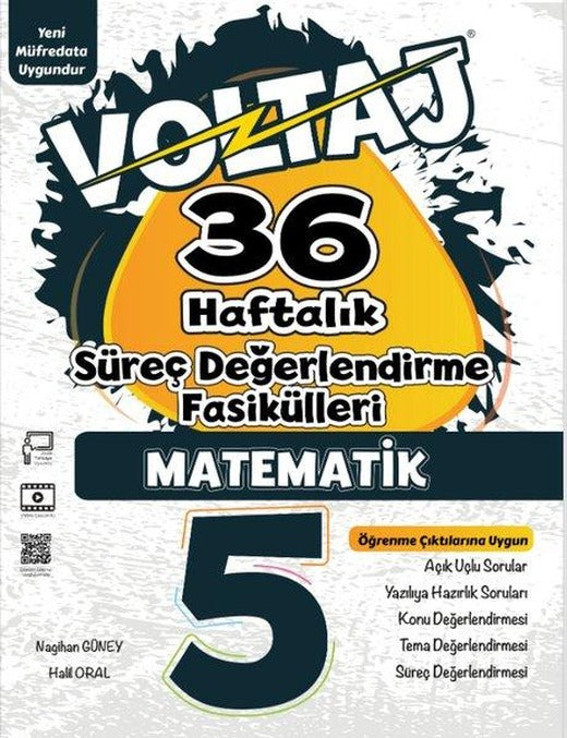 5.Sınıf Matematik Voltaj 36 Hafta Süreç Değerlendirme Fasikülleri | Berkay Yayıncılık (İnce Kapak)