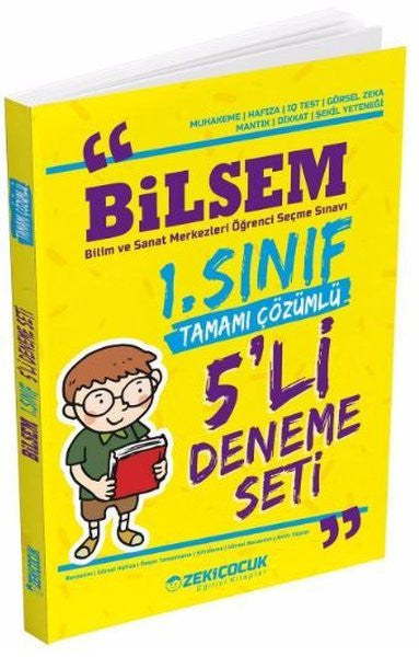 1.Sınıf Bilsem Tamamı Çözümlü 5'li Deneme - Kolektif kitap kapağı