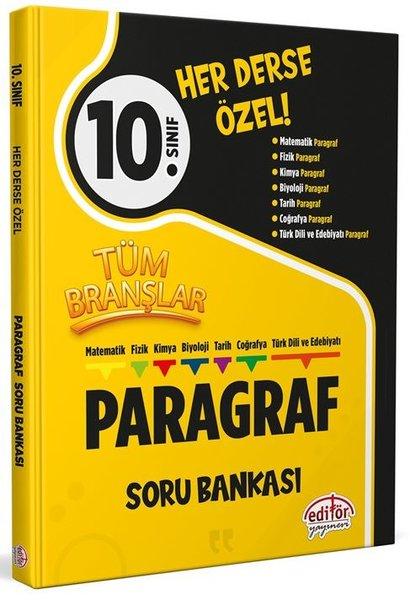 10. Sınıf Tüm Branşlar Paragraf Soru Bankası | Editör (İnce Kapak)  - Resim 1