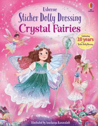 Sticker Dolly Dressing Crystal Fairies | Usborne (Ciltsiz)  - Resim 1