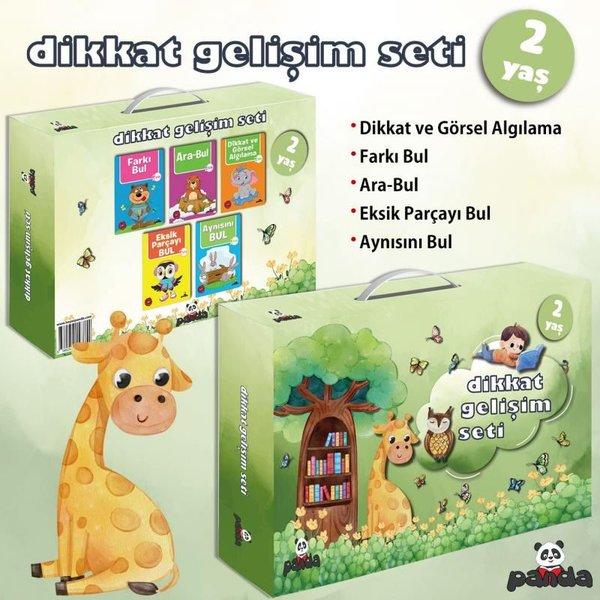 2 Yaş Dikkat Gelişim Seti - 5 Kitap Takım | Panda (İnce Kapak)  - Resim 1