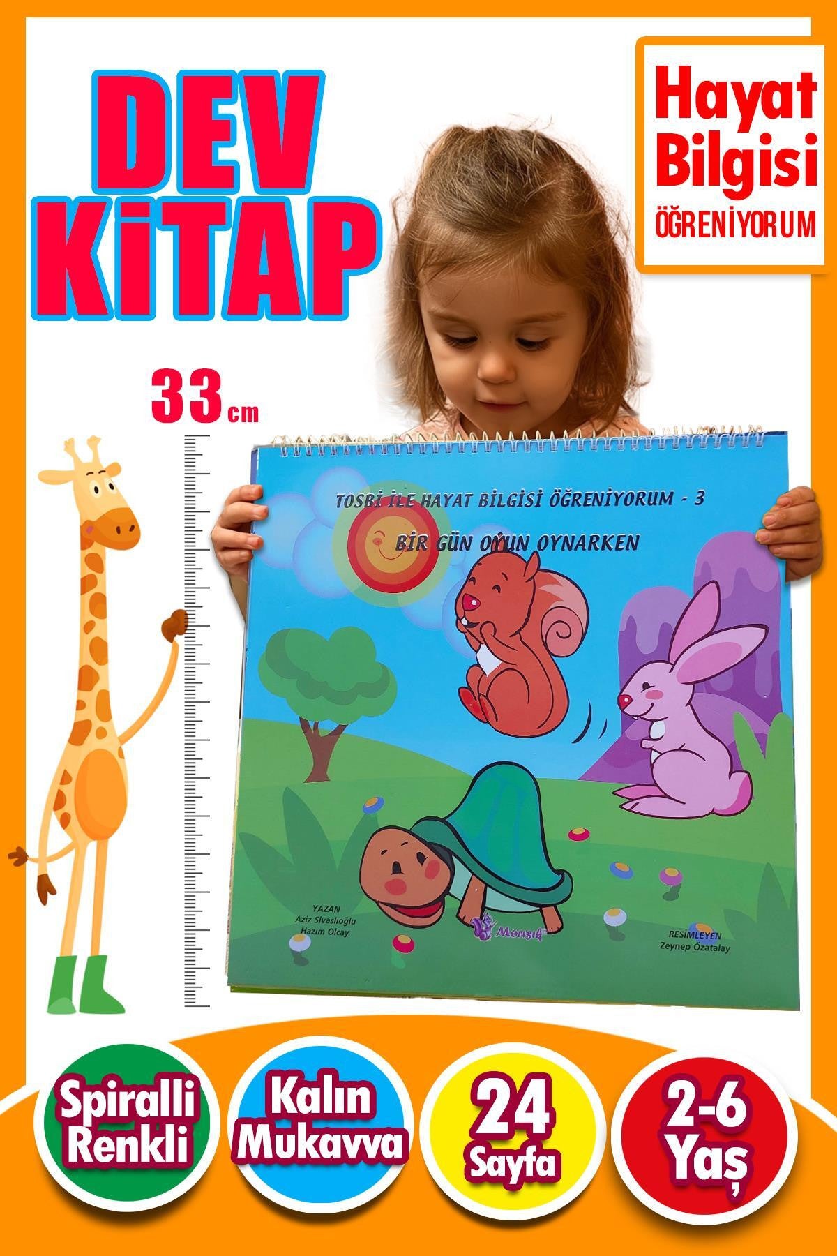 2 – 6 Yaş Tosbi İle Hayat Bilgisi Öğreniyorum 3 – Bir Gün Oyun Oynarken | Dev Eğitim Kitabı kitap kapağı