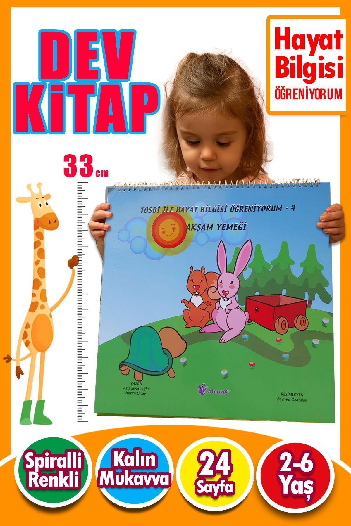 2 – 6 Yaş Tosbi İle Hayat Bilgisi Öğreniyorum 4 – Akşam Yemeği | Dev Eğitim Kitabı kitap kapağı