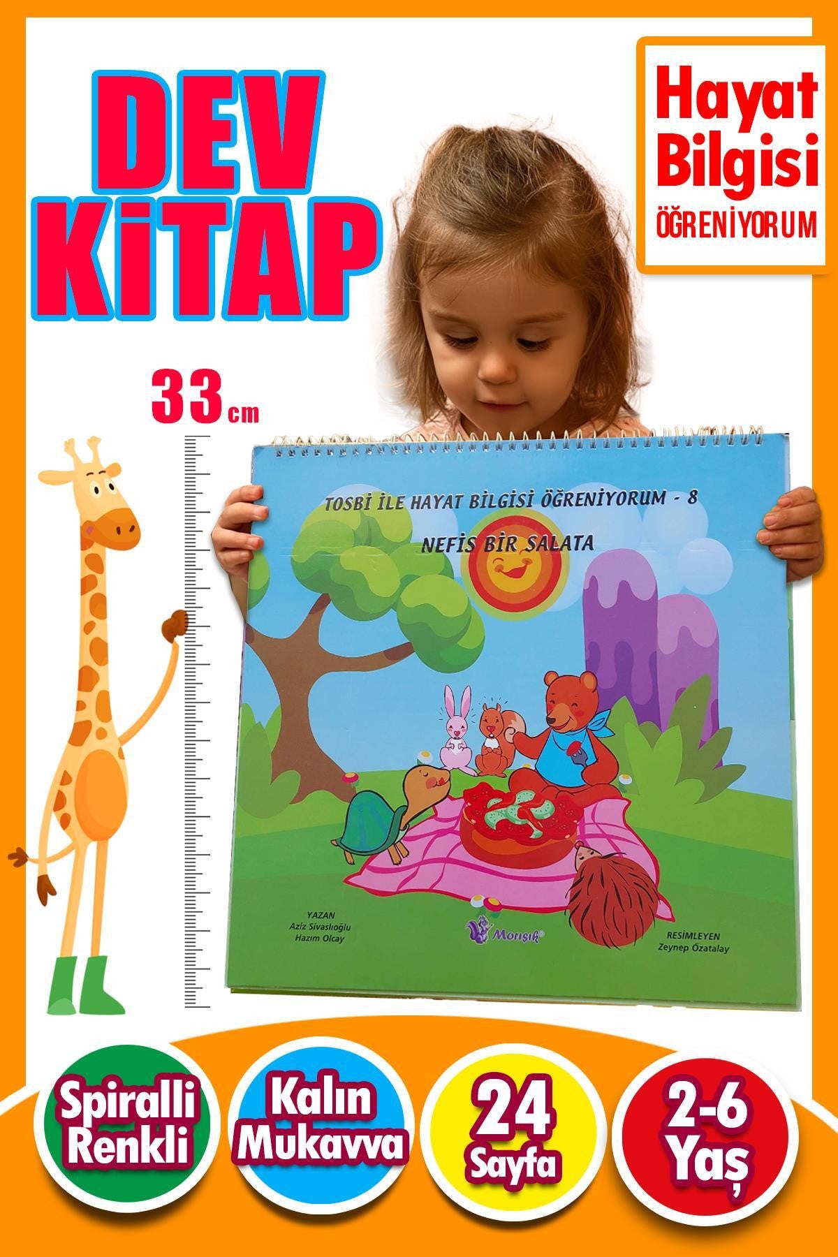 2 – 6 Yaş Tosbi İle Hayat Bilgisi Öğreniyorum 8 – Nefis Bir Salata | Dev Eğitim Kitabı kitap kapağı
