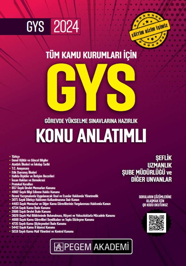 2026 Tüm Kamu Kurumları İçin Görevde Yükselme Sınavlarına Hazırlık Konu Anlatımlı