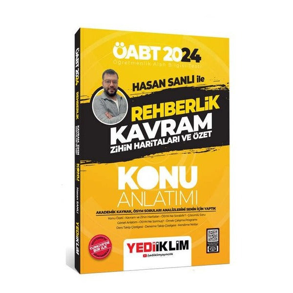 2024 ÖABT Hasan Sanlı ile Rehberlik Kavram Zihin Haritaları ve Özet Konu Anlatımı | Yediiklim Yayınları (Ciltsiz)