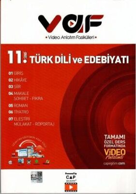 11. Sınıf Türk Dili ve Edebiyatı Video Anlatım Fasikülleri Çap Yayınları - Kolektif kitap kapağı