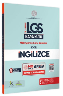 8.Sınıf LGS İngilizcenin Kara Kutusu Dijital Çözümlü Çıkmış Soru Bankası - Kolektif kitap kapağı