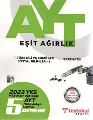Test Okul Yayınları AYT Eşit Ağırlık 5 Deneme - Kolektif kitap kapağı