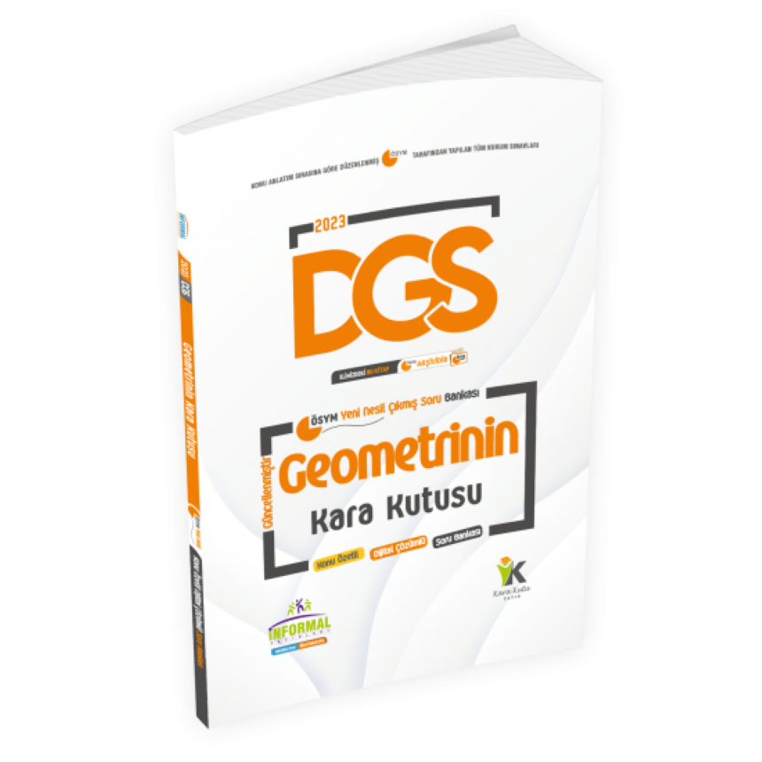2023 DGS Geometrinin Kara Kutusu Konu Özetli Dijital Çözümlü ÖSYM Çıkmış Soru Havuzu Bankası kitap kapağı