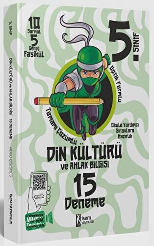 2023 5. Sınıf Din Kültürü ve Ahlak Bilgisi 15 Deneme - Kolektif kitap kapağı