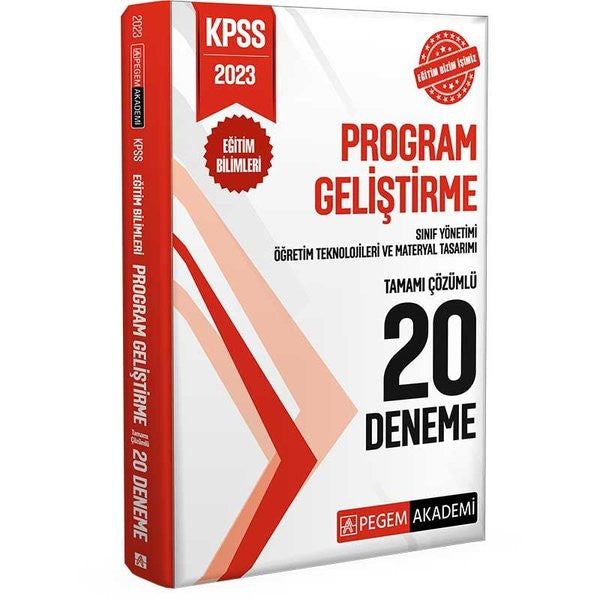 2023 KPSS Eğitim Bilimleri Program Geliştirme 20 Deneme - Komisyon kitap kapağı