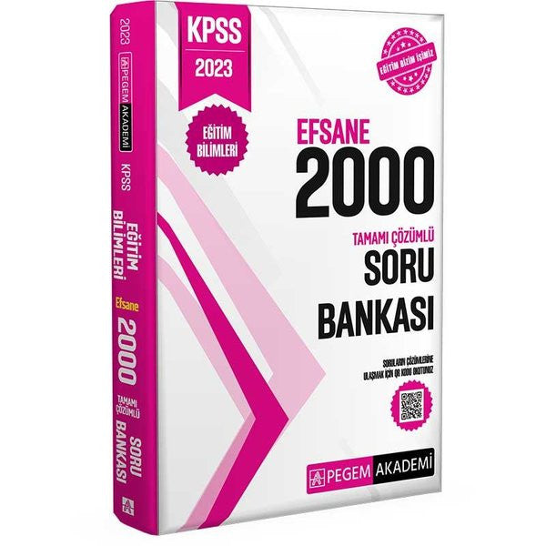 2023 KPSS Eğitim Bilimleri Tamamı Çözümlü Efsane 2000 Soru Bankası - Komisyon kitap kapağı