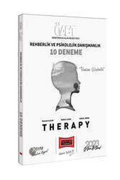 2023 KPSS ÖABT Therapy Rehberlik ve Psikolojik Danışmanlık Tamamı Çözümlü 10 Deneme - Mustafa Alkan kitap kapağı