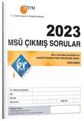 2023 MSÜ Çıkmış Sorular Tıpkı Basım Kitapçığı - Kolektif kitap kapağı