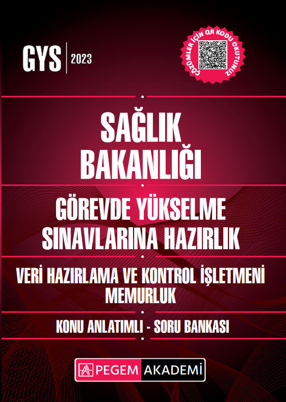 2023 Sağlık Bakanlığı Görevde Yükselme Sın. Haz. Veri Hazırlama ve Kontrol İşletmeni Memurluk Konu A - Kolektif kitap kapağı