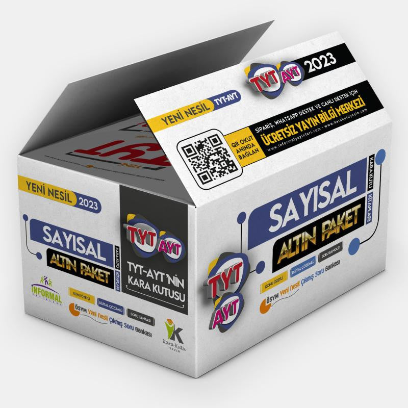 2023 YKS-TYT-AYTnin Kara Kutusu SAYISAL ALTIN PAKET SET Konu Ö.Dijital Çözümlü Çıkmış Soru Bankası kitap kapağı