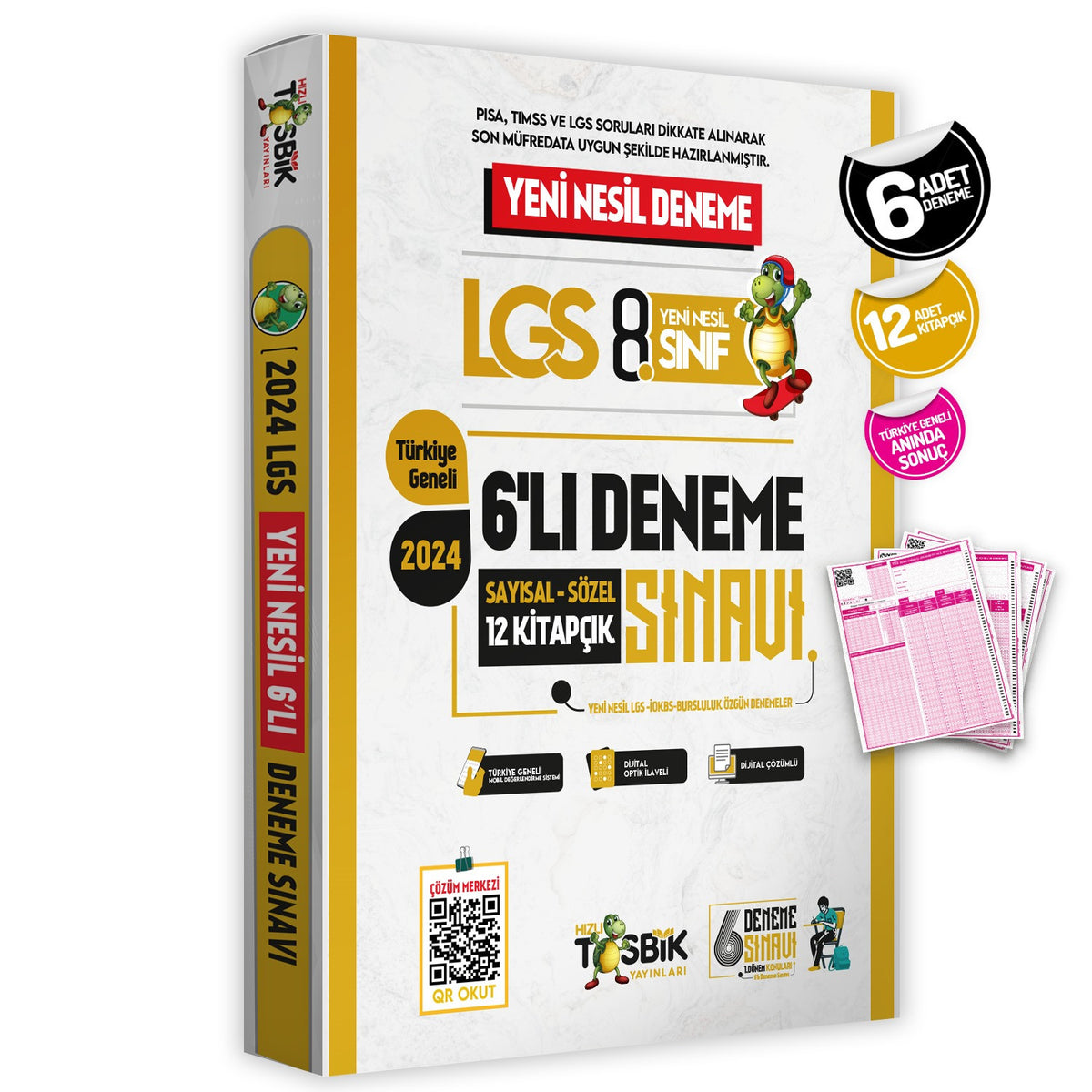 2024 8. Sınıf Yeni Sistem LGS 6lı Deneme Paketi Dijital Çözümlü Hızlı Tosbik Yayınları - Kolektif kitap kapağı