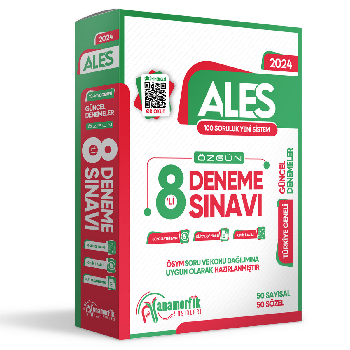 2025 ALES Anamorfik 8li Deneme Paketi Özgün Yeni Nesil Türkiye Geneli Kurumsal Çözümlü - Kolektif kitap kapağı