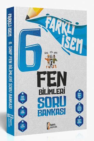 2024 Farklı İsem 6. Sınıf Fen Bilimleri Soru Bankası - Kolektif kitap kapağı