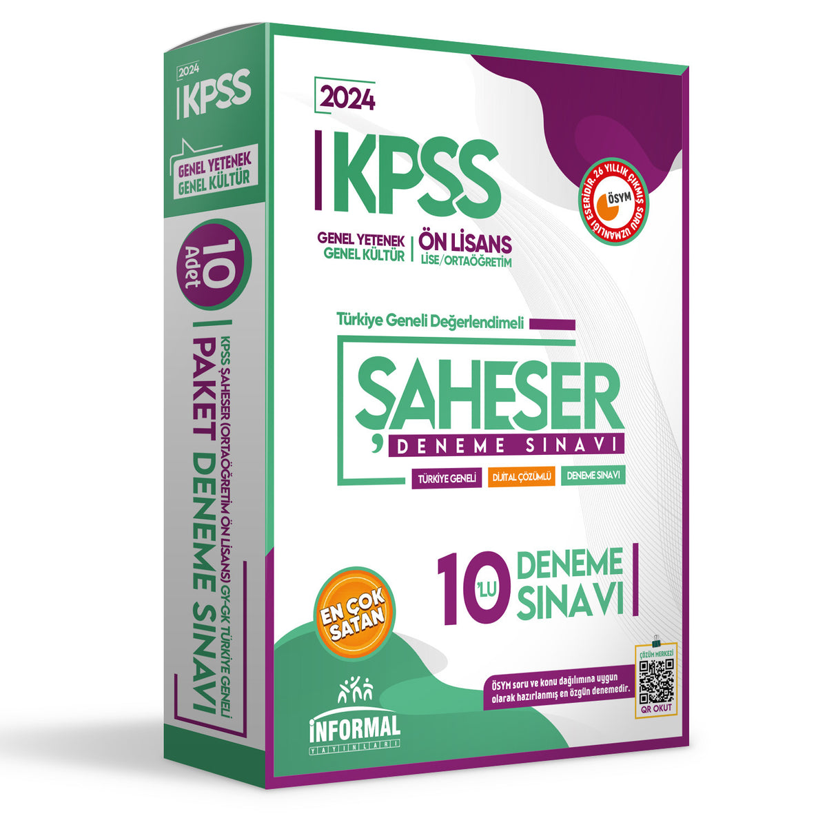 2024 KPSS Ön Lisans-Ortaöğretim GYGK ŞAHESER Türkiye Geneli Kurumsal 10’lu Dijital Çözümlü Paket Deneme - Kolektif kitap kapağı