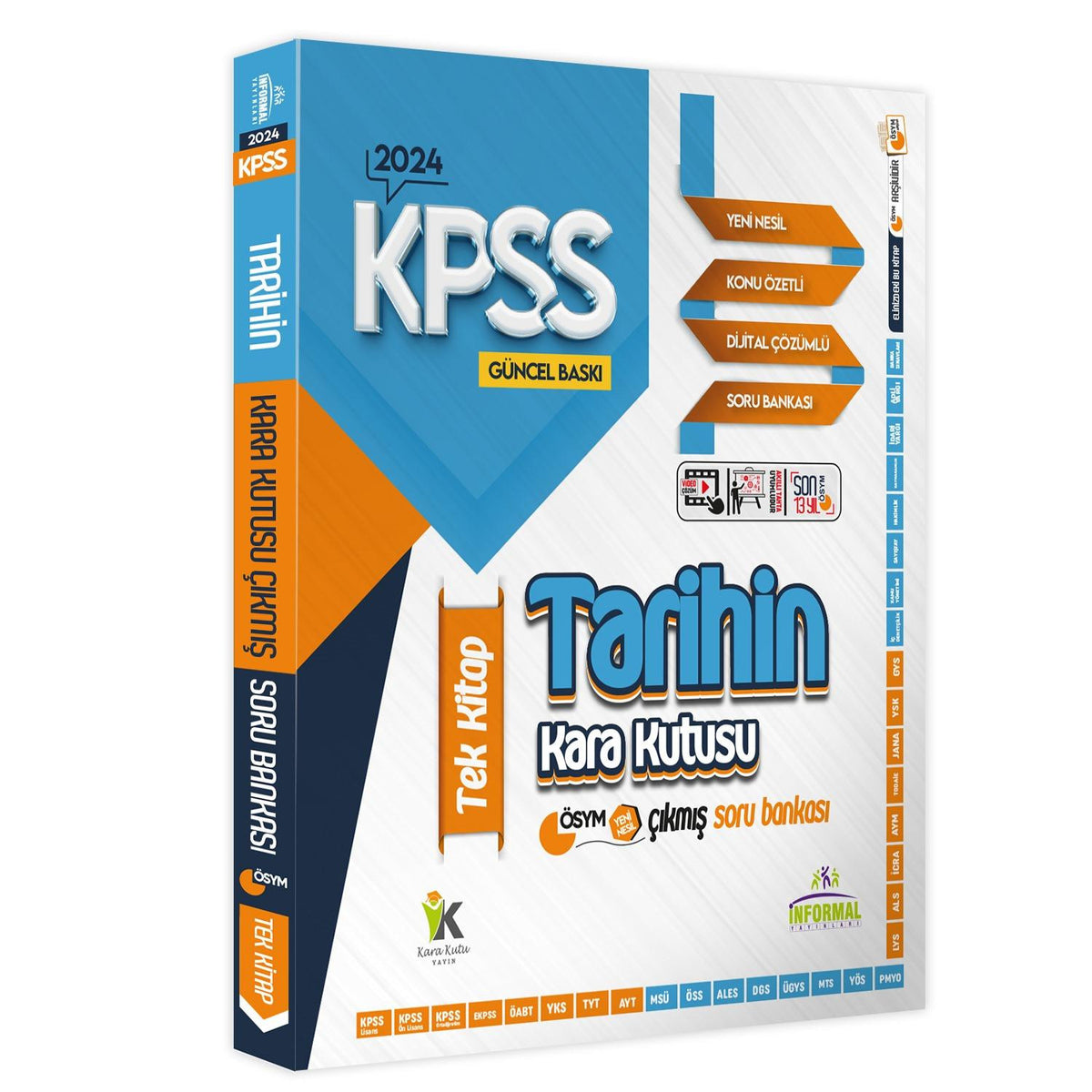 KPSS Tarihin Kara Kutusu TEK KİTAP Dijital Çözümlü Konu Özetli ÖSYM Çıkmış Soru Havuzu Bankası - Kolektif kitap kapağı