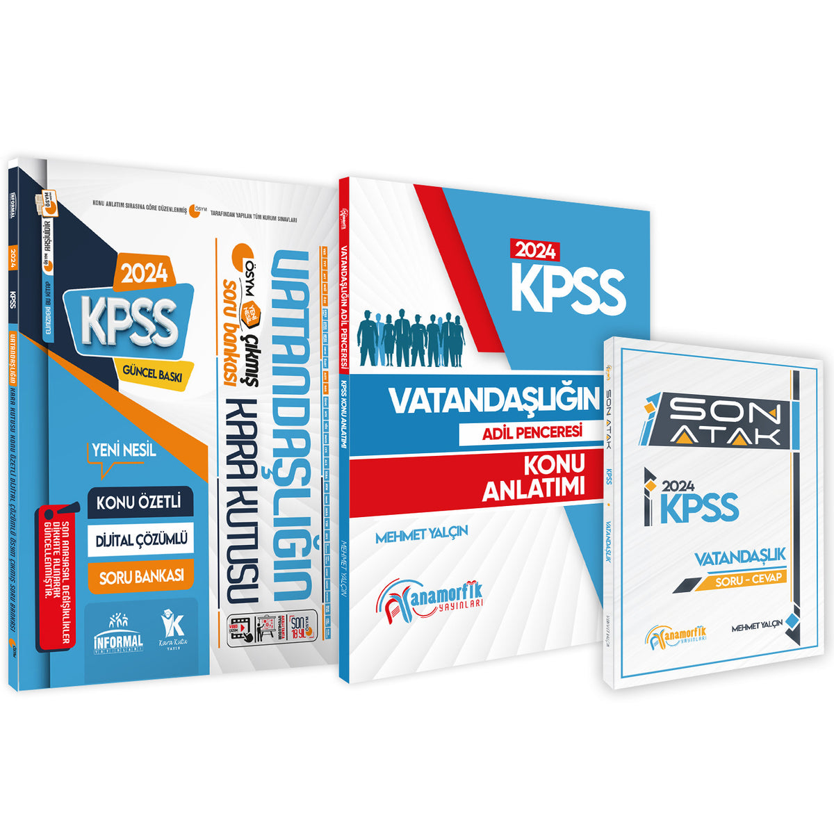 KPSS Vatandaşlık 3lü Set Karakutu ve Anamorfik Yayınları Konu Anlatım-Soru Bankası kitap kapağı