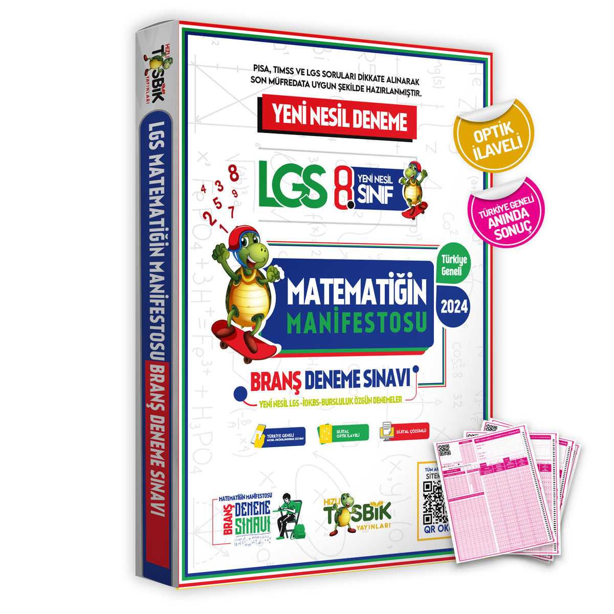 2024 LGS 8.Sınıf Matematik Manifestosu Yeni Müfredat Konuları Çözümlü Deneme Sınavı kitap kapağı