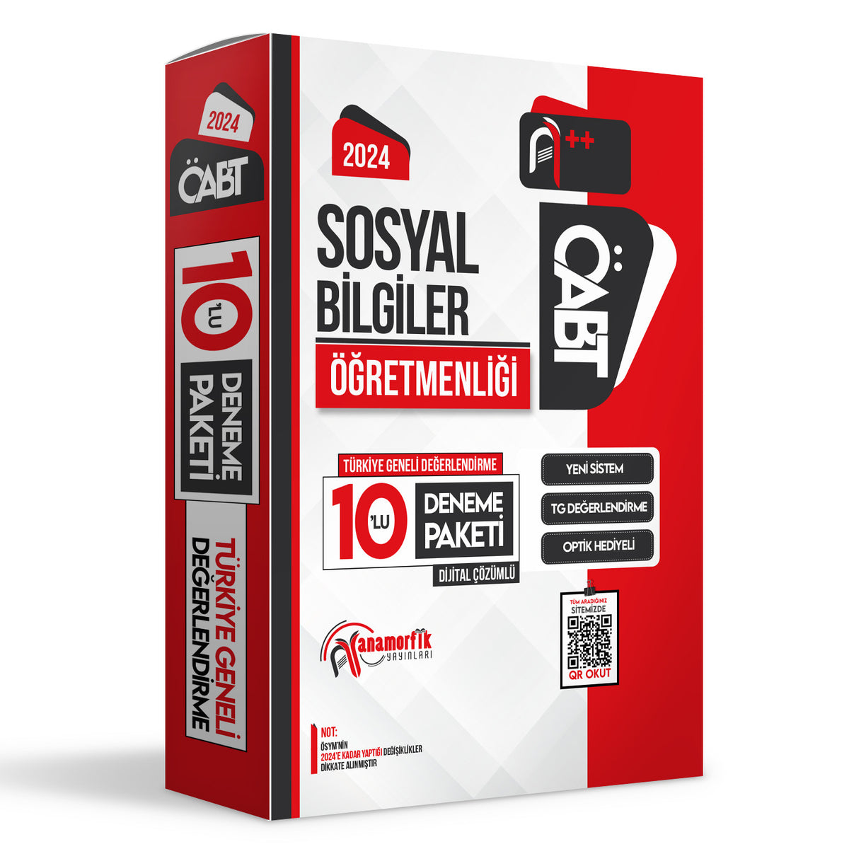 2024 ÖABT SOSYAL BİLGİLER Öğretmenliği 10lu Dijital Çözümlü Paket Deneme TG Anamorfik Yayınları - Kolektif kitap kapağı