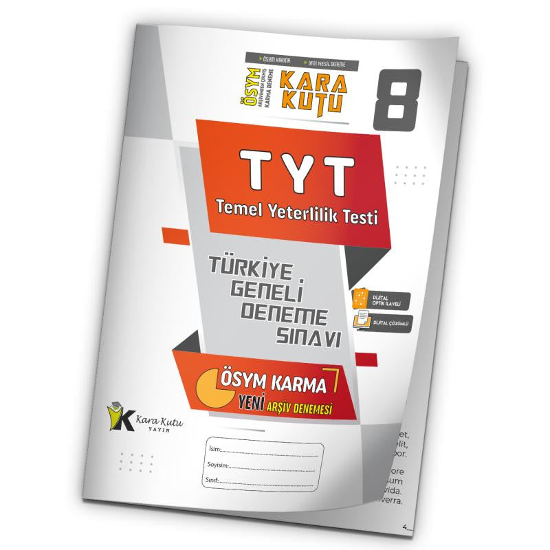 2025 TYT ÖSYM Arşivi Karma Kara Kutu Çıkmış Soru Türkiye Geneli D. Çözümlü Deneme 10/8.Kitapçık kitap kapağı