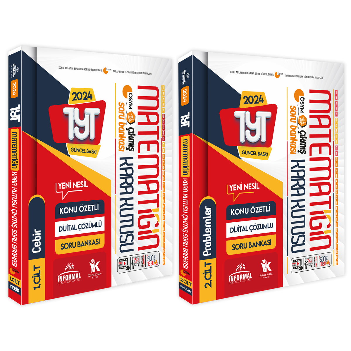 YKS-TYT Matematik Kara Kutu 1.ve 2.Cilt Konu Özetli D.Çözümlü ÖSYM Soru Bankası SET PAKET kitap kapağı