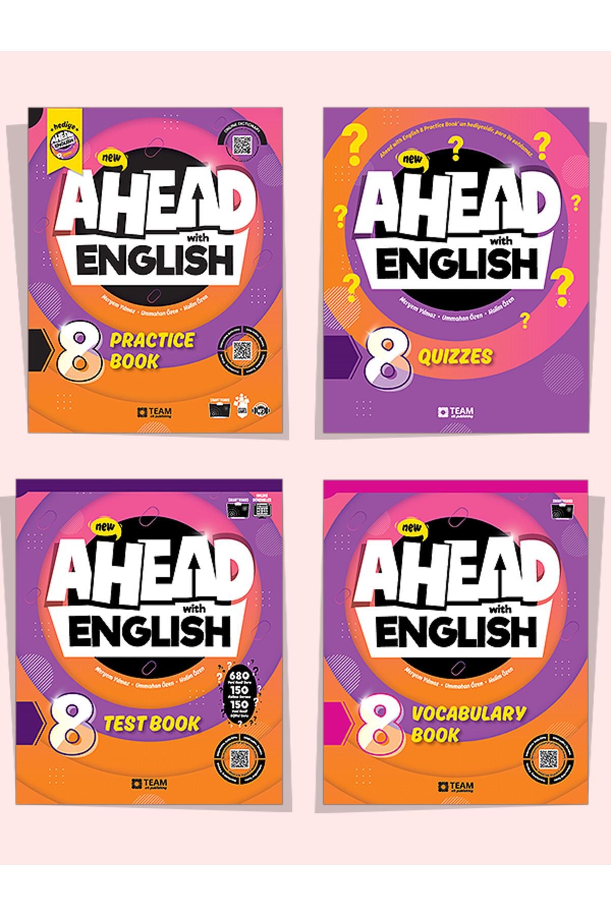 2025 Ahead With English 8. Sınıf 3'Lü Set ( Practice Book( Quizzes Hediyeli),Test Book, Vocabulary) kitap kapağı
