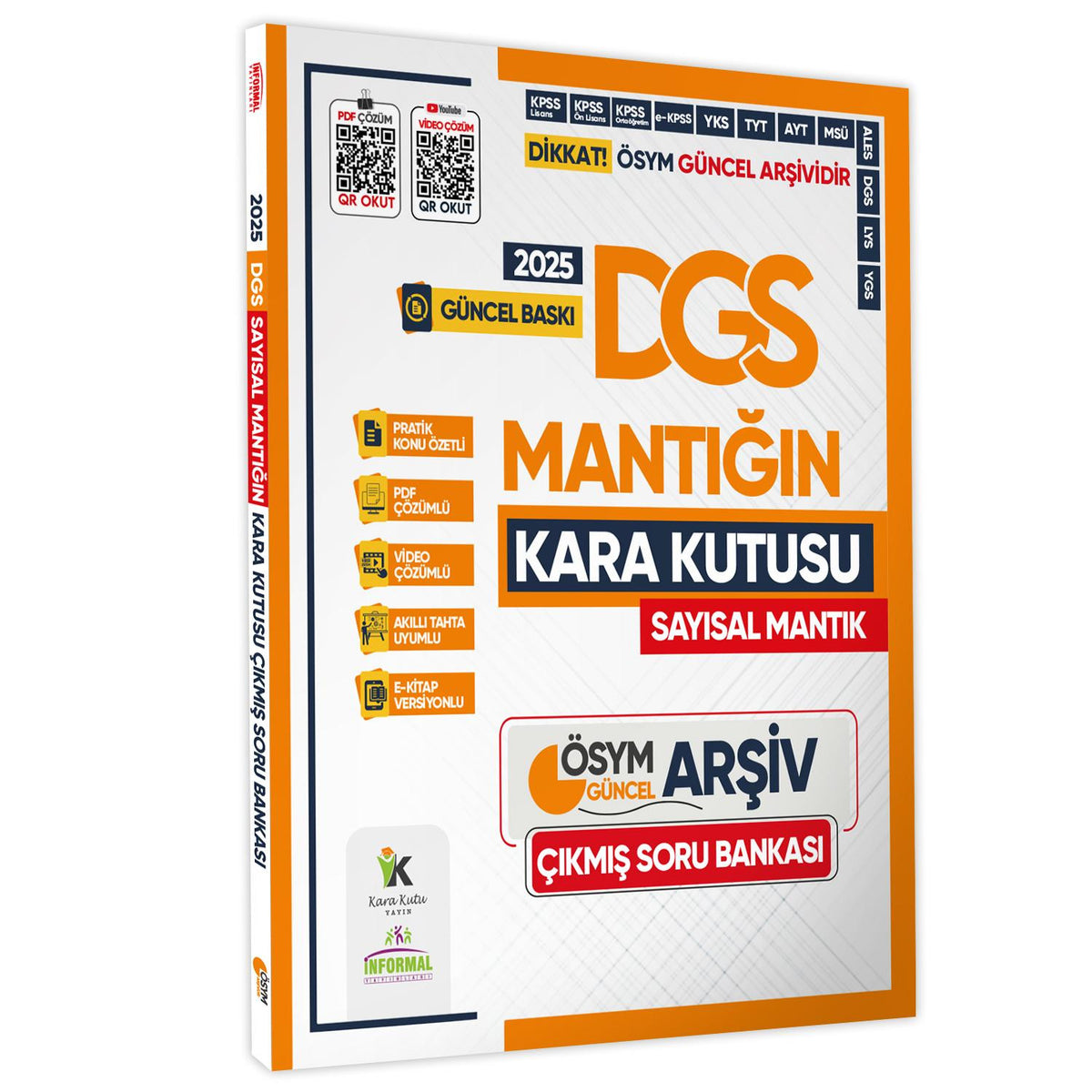 2025 DGS SAYISAL MANTIK Kara Kutu ÖSYM Çıkmış Soru Havuzu Bankası Konu Özetli Video/PDF Çözümlü kitap kapağı
