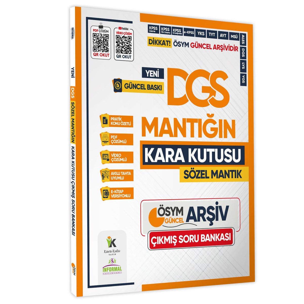 2025 DGS SÖZEL MANTIK Kara Kutu ÖSYM Çıkmış Soru Havuzu Bankası Konu Özetli Video/PDF Çözümlü - Kolektif kitap kapağı