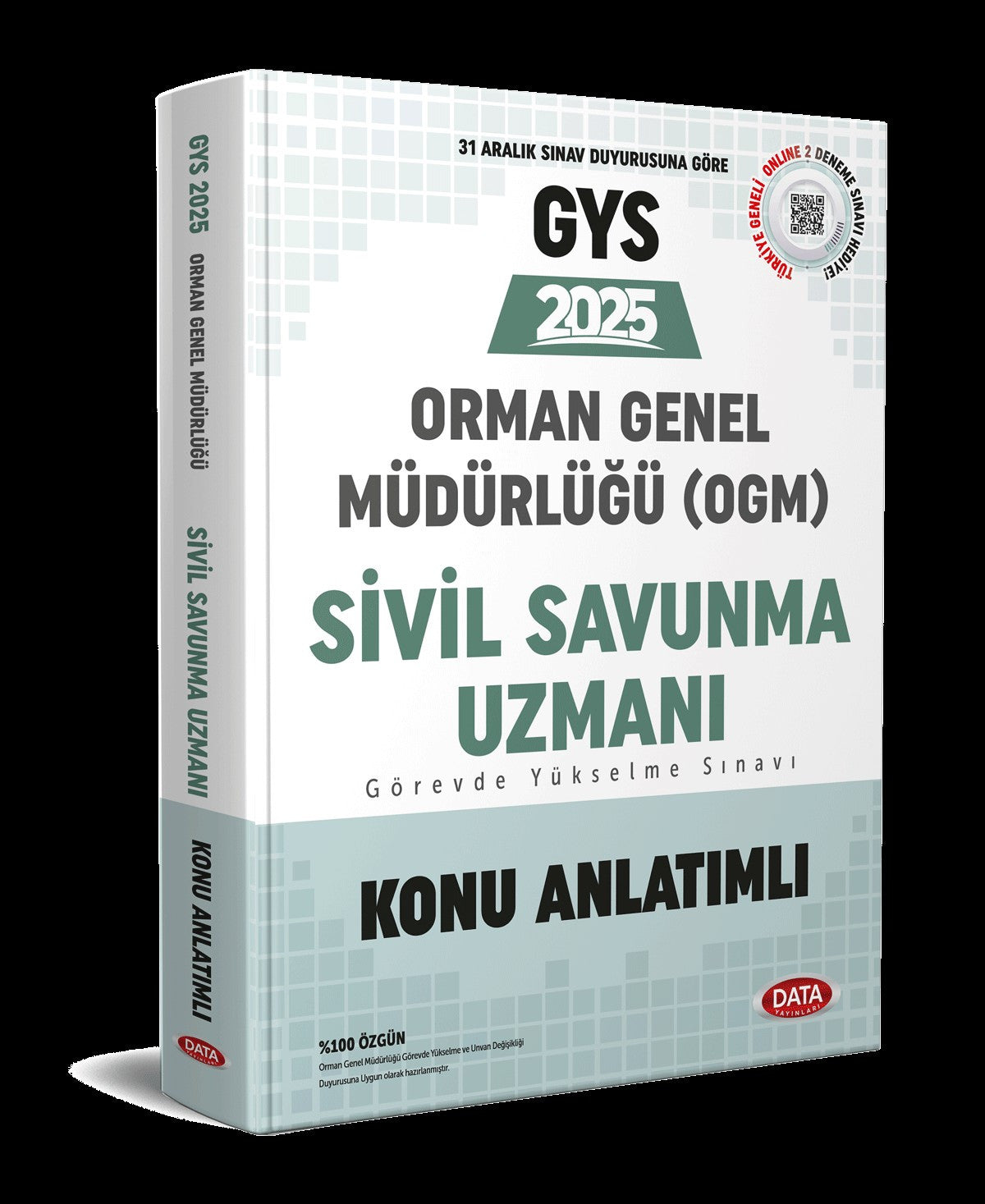 2025 GYS Orman Genel Müdürlüğü GYS Sivil Savunma Uzmanı Sınavı Ortak Alan Konu Anlatımlı Data kitap kapağı