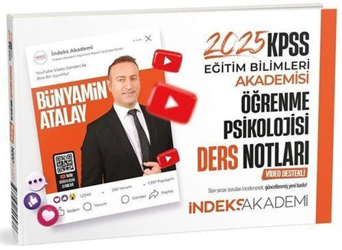 2025 KPSS Eğitim Bilimleri Öğrenme Psikolojisi Video Ders Notları - Uzm. Bünyamin Atalay kitap kapağı