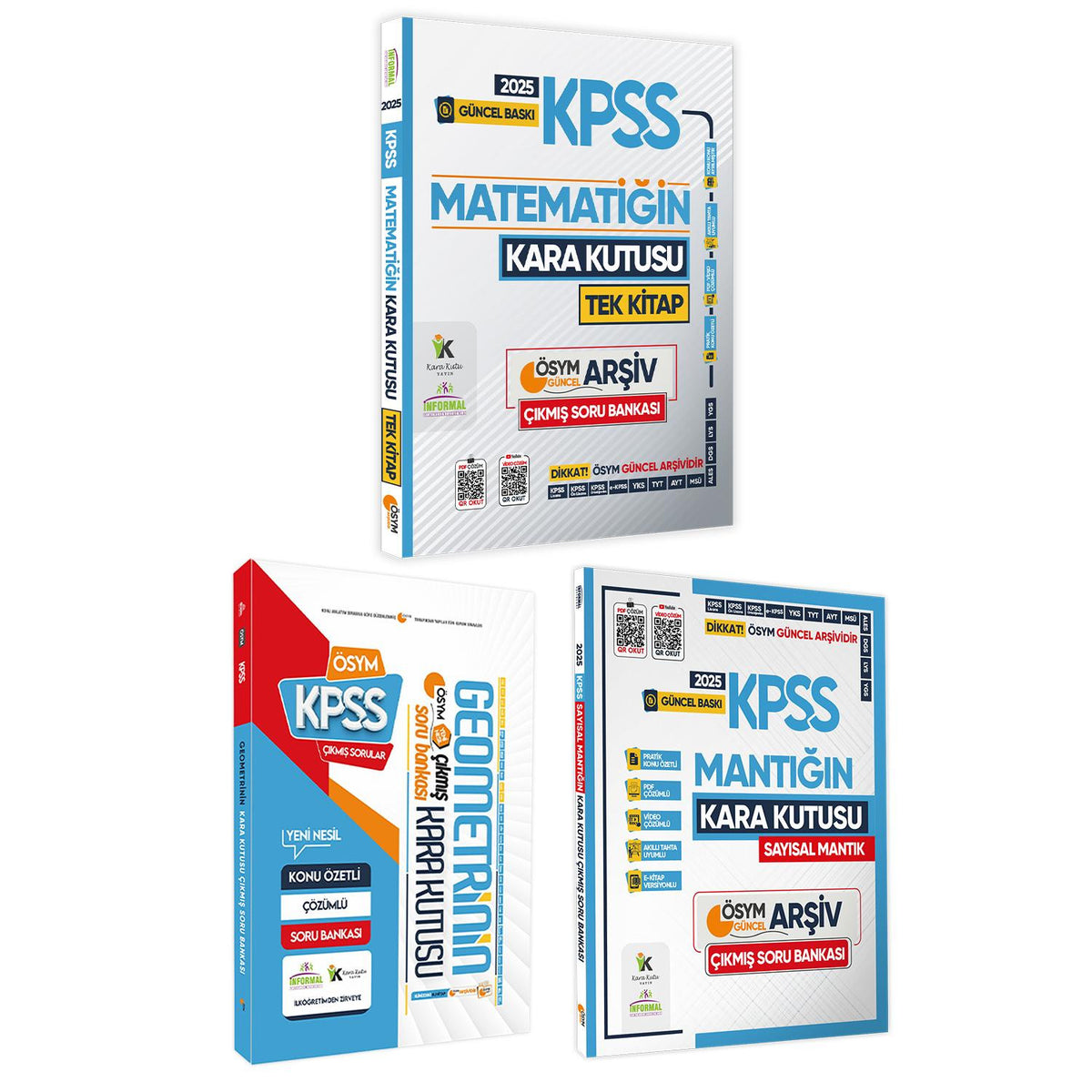 2025 KPSS Kara Kutu Matematik TEK KİTAP ALTIN SET 3lü ÖSYM Çıkmış Soru Konu Özetli PDF/Video Çözümlü kitap kapağı