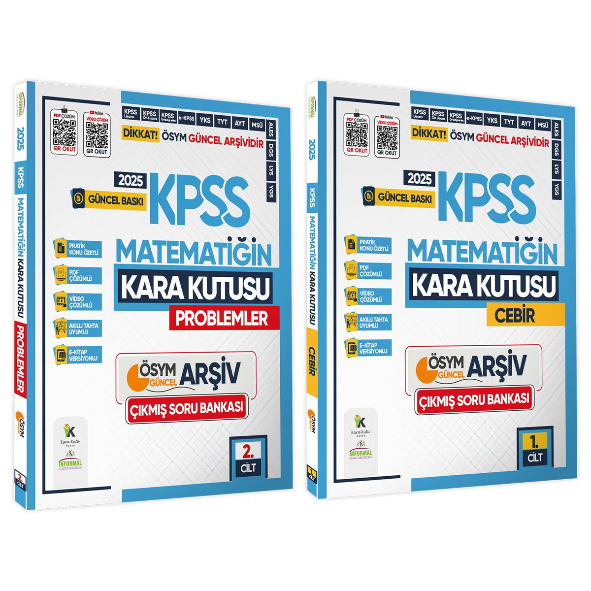 2025 KPSS MATEMATİK Kara Kutu 1. ve 2.Cilt ÖSYM Çıkmış Soru Bankası 2li Set Video/PDF Çözümlü kitap kapağı