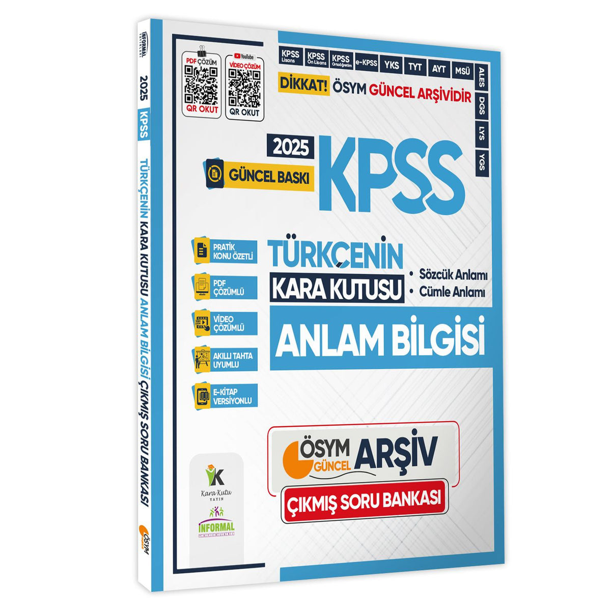 2025 KPSS Türkçenin Kara Kutusu ANLAM BİLGİSİ (Sözcük-Cümle) Çıkmış Soru Bankası Video/ PDF Çözümlü kitap kapağı